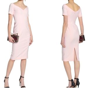 Cinq a Sept Light Pink Birch Off-the-Shoulder Midi Dress Size 2
